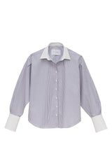 Isabel Shirt - Navy Stripe Banker