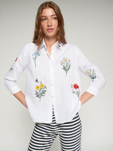 EMBROIDERED FLOWERS SHIRT