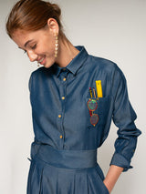 DENIM TEACHER SHIRT