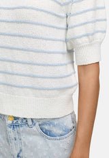 Striped Short Sleeve Sweater