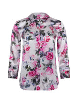Dani Silk Blouse - Pink Multi Water Rose