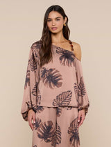 Asami Chain One-Shoulder Blouse