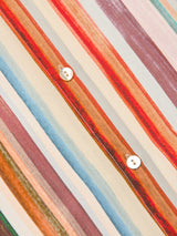Nina Silk Blouse - Multi Watercolor Stripe
