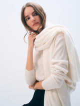 Cashmere Travel Wrap - Soft White