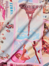 Ressi Fitted Tee - Light Pink Multi Postcard Print