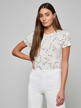 Ressi Fitted Tee - Ivory/Grey Faded Chain
