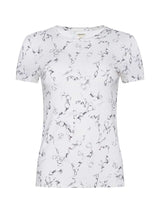 Ressi Fitted Tee - Ivory/Grey Faded Chain