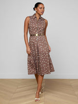 Kylo Shirt Dress - Cardamom/Ecru Polka Dot