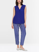 Sleeveless Pleated Top