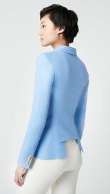Linen Classic Duchess Blazer - Periwinkle Linen
