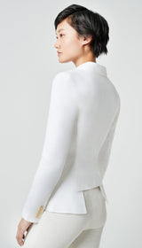 Linen Classic Duchess Blazer - White