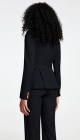 Full Back Duchess Blazer - Deep Black