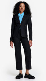 Full Back Duchess Blazer - Deep Black