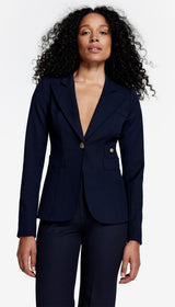 Full Back Duchess Blazer - Deep Navy