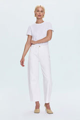 Beau Seamed Crescent Leg - Paper White
