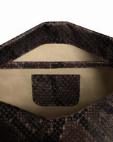 Clay Clutch - Chocolate Snake Leather