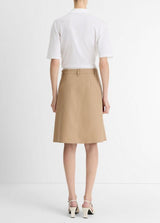 Double-Waistband Cotton Skirt