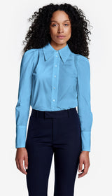 Box Pleat Shirt - French Blue