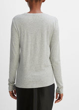 Essential Long Sleeve Crew Neck T-Shirt - Heather Grey