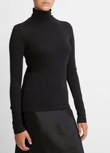 Essential Long Sleeve Turtleneck - Black