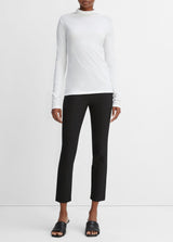 Essential Long Sleeve Turtleneck - Optic White