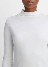 Essential Long Sleeve Turtleneck - Optic White