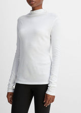 Essential Long Sleeve Turtleneck - Optic White