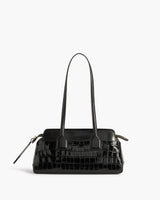 Greta Shoulder bag - Croco Black