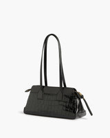 Greta Shoulder bag - Croco Black