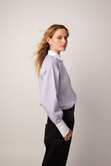 Isabel Shirt - Navy Stripe Banker