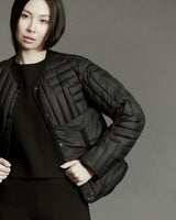 L Chev Bomber Reversible - Black & Black Matte