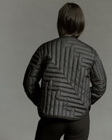 L Chev Bomber Reversible - Black & Black Matte
