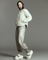 L Chev Bomber Reversible - Warm White & Putty