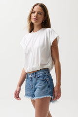 Millie Bubble Tee - White