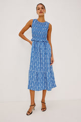 Rialto Dress - Blue Ikat