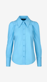 Box Pleat Shirt - French Blue