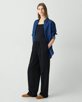 Pleated Pull-On Pant in Admiral Crepe
