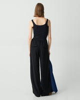 Pleated Pull-On Pant in Admiral Crepe