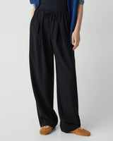 Pleated Pull-On Pant in Admiral Crepe