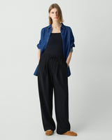 Pleated Pull-On Pant in Admiral Crepe