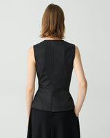 Sleeveless Wrap Top in Cotton Chino