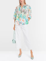 Wide blouse in airy fabric