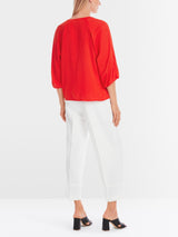 Wide Rethink Together aglan blouse - Flame Red