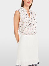 Ruffled Blouse with Polka Dots