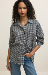 Seaport Gingham Button Up - Eclipse