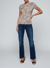Ressi Fitted Tee - Valencia Leopard