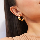 CONTOUR HOOPS - GOLD