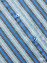 Tyler Silk Blouse - Blue Multi Herringbone Stripe