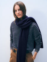 Cashmere Travel Wrap - Deep Navy
