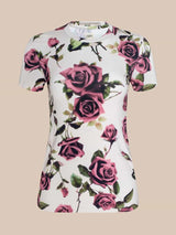 Ressi Fitted Tee - Ecru/Mauve Romantic Rose